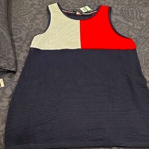 Tommy Hilfiger Red, White, and Blue Sleeveless cover up dress